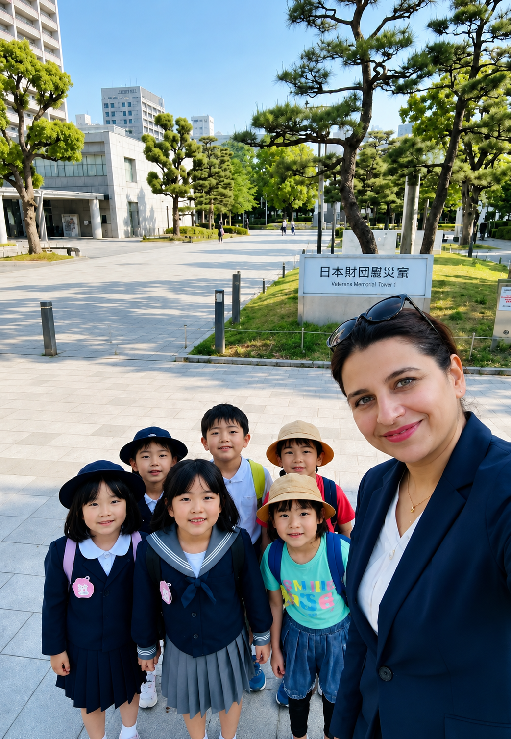 KaizenEd founder working with young students on an international campus