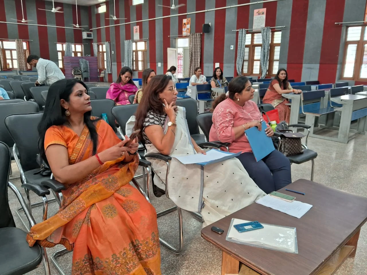 Teachers participating in a professional learning session